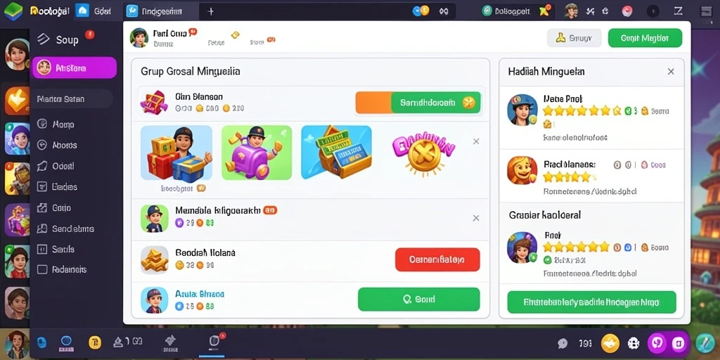 Sistem reward menarik yang mendorong pemain untuk terus bermain.