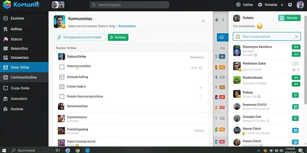 Fitur chat untuk berinteraksi dengan pemain lain.